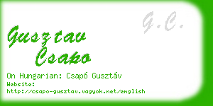 gusztav csapo business card