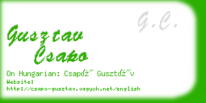 gusztav csapo business card